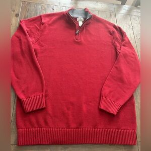 NWOT LL Bean Quarter Zip Cotton Sweater XXL Tall